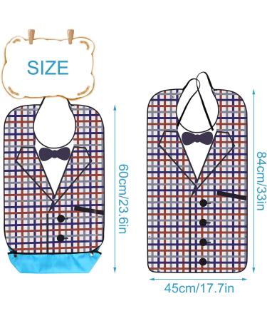 AIEX Adult Bibs - Waterproof Floral Print, Washable & Reusable Clothing Protectors | Suitable for Eating - Style 02 - Buy Online on GoSupps.com