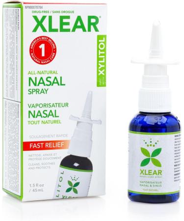 Xlear Natural Saline Nasal Spray with Xylitol, 1.5 fl oz (Pack of 3) 1.5 Fl Oz (Pack of 3) Standard Packaging