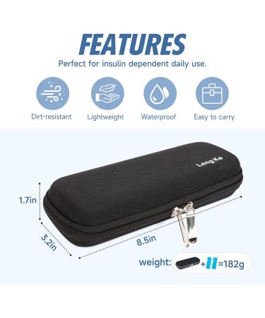 Youshares Insulin Cooling Bag for Diabetes - Travel Bag for Insulin Pens Syringes & Accessories (Black) | Best Cooling Solution for Diabetics - Buy Online on GoSupps.com