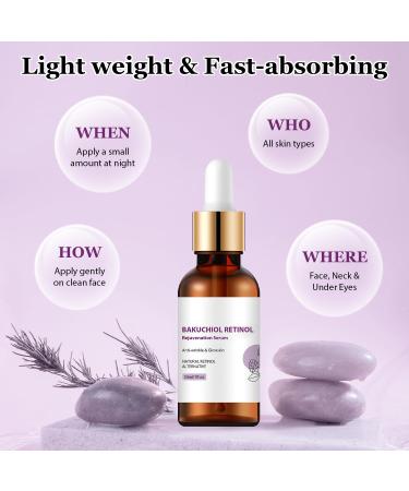 Venature Bakuchiol Retinol Rejuvenation Serum - Anti-Aging Face Serum with Retinol & Vitamin for Wrinkles (2Pcs) - Korean Skincare - Buy Online on GoSupps.com