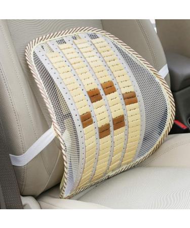 BESPORTBLE Lumbar Support Pillow - Bamboo Back Support Cushion for Car Seat & Office Chair (Beige) - Ergonomic Comfort & Fatigue Relief - Buy Online on GoSupps.com