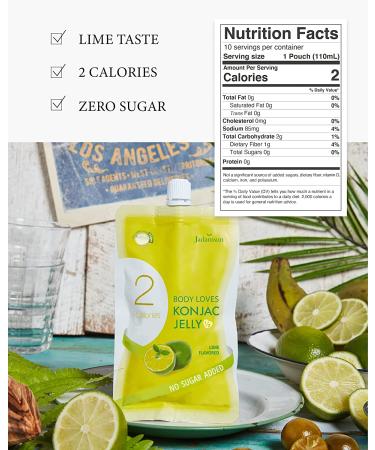 Jadamsun Calamansi Lime Konjac Jelly 10pc - Low Calorie, Zero Sugar Smoothie | Healthy Korean Food - Buy Online on GoSupps.com