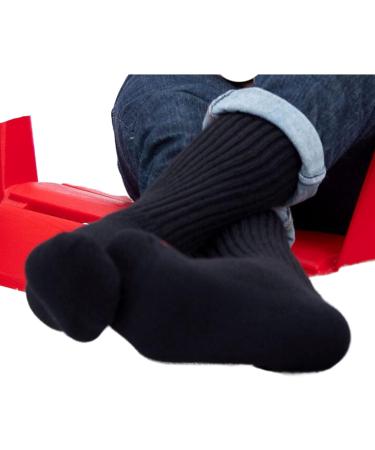 Therapeutic Alpaca Socks for Diabetic Neuropathy & Large Calves - Mid-Calf, 5 Colors (Black, Large) | Alpacas of Montana - Buy Online on GoSupps.com