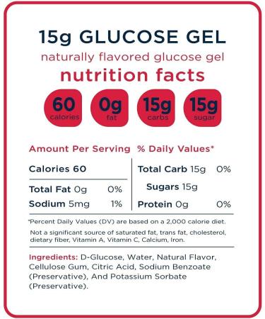 Transcend Glucose Gel Packs - Strawberry & Orange 50 Pack - FSA/HSA Eligible - Made in USA - 15g Dose - Diabetic Blood Sugar Support - Buy Online on GoSupps.com
