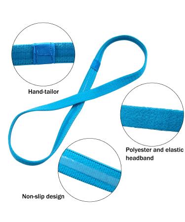 Duufin 28-Piece Colorful Elastic Headbands for Women, Men, and Girls - Non-Slip Grip Sports Headbands in 14 Colors - Iridescence - Buy Online on GoSupps.com