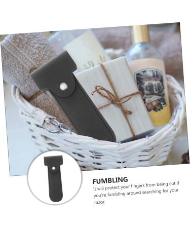 Fomiyes Leather Razor Holster - Portable Shaving Protection Case for Straight & Double-Edged Razors | International Shipping Available - Buy Online on GoSupps.com