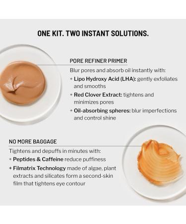 Dr. Brandt Depuffing & Pore Refining Duo - Includes Needles No More No More Baggage (0.5 oz) Pores No More Pore Refiner Primer (1 oz) & Travel Pouch - Buy Online on GoSupps.com