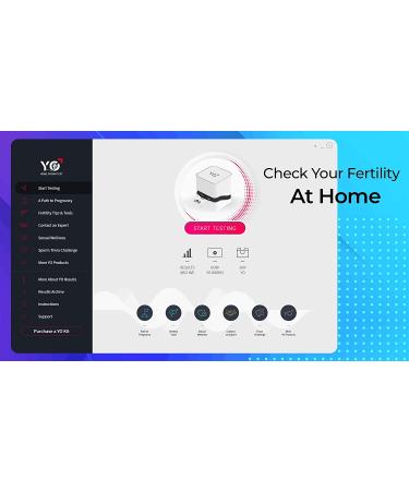 YO Home Sperm Test - 4 Tests for Apple iPhone, Android, MAC & Windows - Men's Fertility Kit to Check Moving Sperm & Record Videos - Buy Online on GoSupps.com