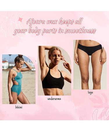 300g Ajoura Wax Beads for Hair Removal Kit - Hard Wax for Full Body, Brazilian, Face, Armpit, Leg, Back, Chest - At-Home Waxing Beads for Women & Men (Pink/Off-White/Blue) - Buy Online on GoSupps.com