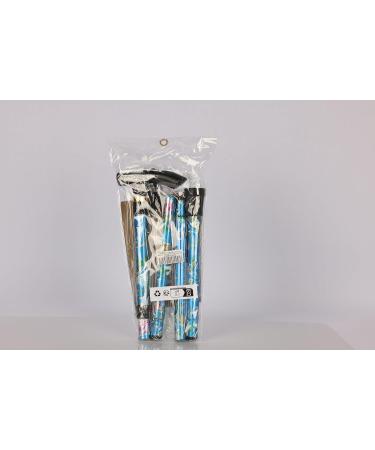 Supregear Folding Walking Stick - Adjustable & Collapsible Lightweight Walking Aid - Blue Floral Design for Elderly Men & Women - Buy Online on GoSupps.com