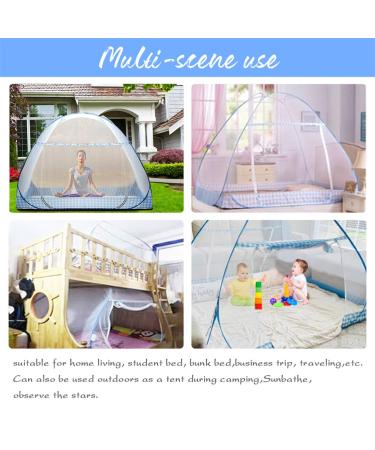 Tinyuet Mosquito Net for Bed  39.3x78.7in Pop-up Mosquito Net Tent for Indoor and Outdoor Use  Portable Double Door Travel Mosquito Net with Net Bottom  Insect Screen-Brown Edge Brown 39.3x78.7 Inch (Pack of 1) - Buy Online on GoSupps.com