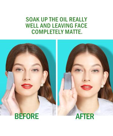 800 Count Oil Absorbing Blotting Sheets - Natural Bamboo Charcoal Face Wipes (Pack of 8) | For Oily Skin | Face Oil Control - Buy Online on GoSupps.com