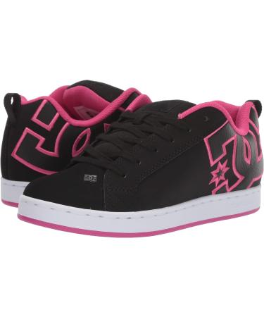 DC Women's Court Graffik Casual Low Top Skate Shoe - Black Pink - Size 42.5 EU - International Shipping Available - Buy Online on GoSupps.com