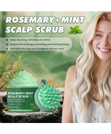 gifyym Rosemary Clarifying Hair Scrub for Buildup Removal Hair with silicone massager for women Promote for prone greasy and dry itchy 100g - Buy Online on GoSupps.com