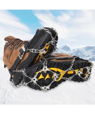 Doormoon Adjustable Ice Cleats for Hiking - 19 Stainless Steel Spikes - Anti-Slip Snow Grips for Boots/Shoes - Men/Women M US 5-8 ECR 36-41 - Buy Online on GoSupps.com