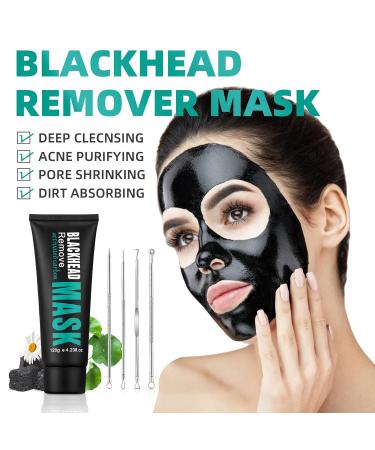 Blackhead Remover Mask - Charcoal Peel Off Face Mask for Oily Skin | Pore Cleaner & Skin Care Kit for Men & Women - 120g - Buy Online on GoSupps.com
