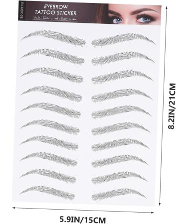 MAGICLULU 12 Sheets Waterproof Eyebrow Stickers Eyebrow Stickers Black Makeup Brow Sticker Post Paper Man Hair - Buy Online on GoSupps.com