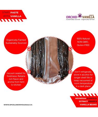 Indonesian Extract Grade-B Vanilla Beans For Extract Making By Count (100 Beans (Pack of 1)) - Buy Online on GoSupps.com