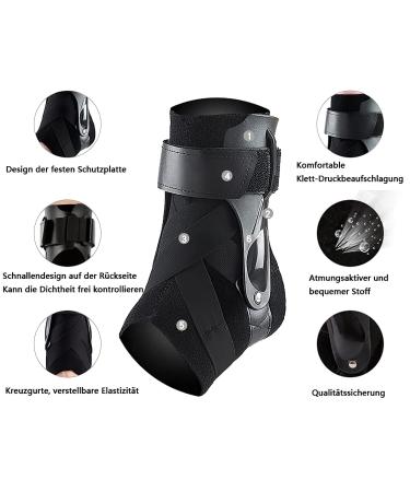 Chlffua Adjustable Ankle Bandage - Strong Stabilization Foot Support with Velcro Fastener for Women (L) - Black - Buy Online on GoSupps.com