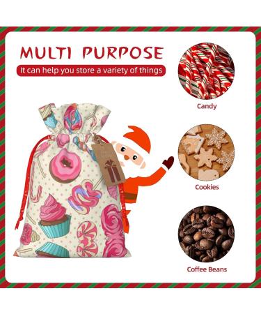 Colorful Lollipop Cupcake Donut Print Christmas Party New Year's Day Candy Wedding Valentine's Day Holiday Favors Christmas Gift Bag - Buy Online on GoSupps.com