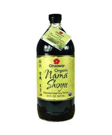 Ohsawa Nama Shoyu, Organic and Aged in 150 Year Cedar Kegs for Extra Flavor - Japanese Soy Sauce, Non-GMO, Vegan, Kosher - 32 oz 32 Fl Oz (Pack of 1)