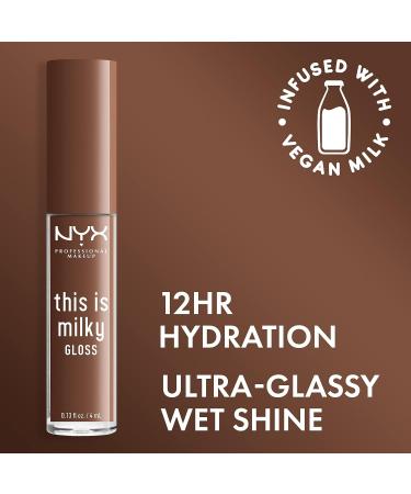 Nyx Professional Makeup Milky Gloss - Vegan Lip Gloss for 12 Hour Hydration in Milk The Coco (Chocolate Brown) - Buy Online on GoSupps.com