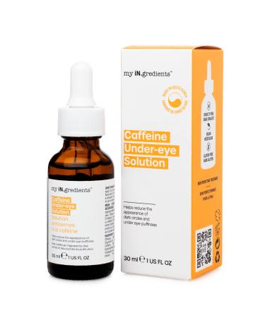 my iN.gredients Caffeine Under-Eye Solution for Dark Circles  Puffiness and Wrinkles - Anti Aging Treatment for Bags Under Eyes and Fine Lines  for Men and Women