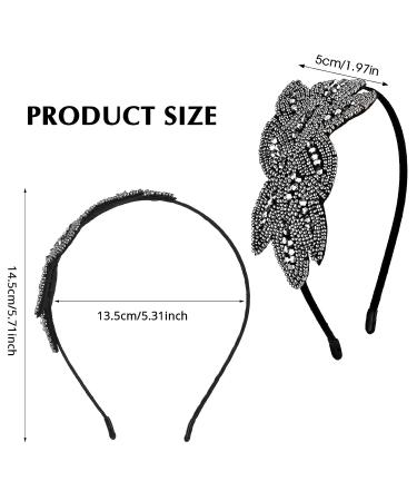 WLLHYF 1920s Flapper Headbands - Vintage Floral Leaf Rhinestone Hair Accessory for Women and Girls - Perfect for Costume Party and Valentines - 3 Pieces - Buy Online on GoSupps.com