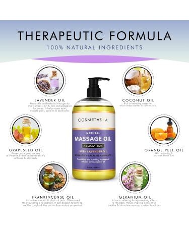 Sensual Lavender Massage Oil with Roller Ball - 100% Natural Spa Blend for Romantic & Calming Massage Therapy - Buy Online on GoSupps.com