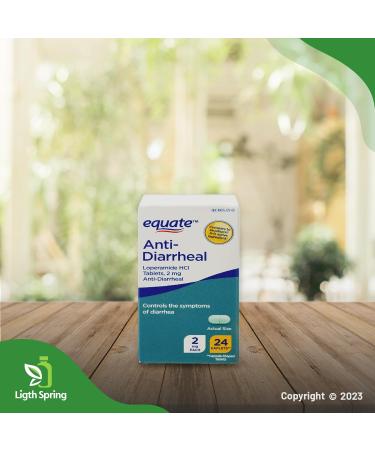Equate Anti-Diarrheal Loperamide 2 mg 24 Caplets - Bundle with Exclusive Vitamins & Minerals - A to Z Health Guide - International Shipping Available - Buy Online on GoSupps.com