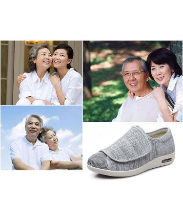 Yytcsjz Men's Diabetic Shoes Wide Width for Elderly Arthritis Edema - Anti-Slip Orthopedic Slippers for Swollen Feet (Color A, Foot Length 12) - Perfect Gift for Parents - Buy Online on GoSupps.com