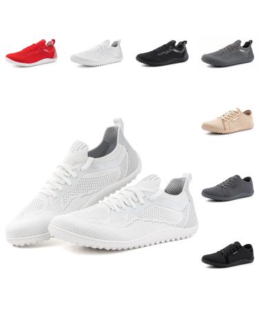 Anokar Unisex barefoot shoes with wide toe box and zero-drop sole size 37-47 1 White 43 EU Wide