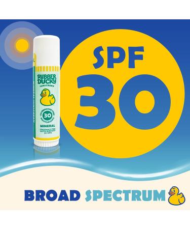 Rubber Ducky SPF 30 Mineral Sunscreen Stick - Water Resistant Moisturizing Broad Spectrum Face Protection with Vitamin E - Travel Size 0.6 oz - Buy Online on GoSupps.com