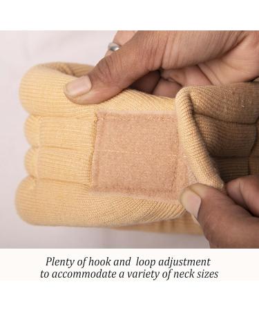 Soft Cervical Collar Adjustable Neck Brace - Medium Beige | Neck Support for Men & Women, Neck Pain Relief - Buy Online on GoSupps.com