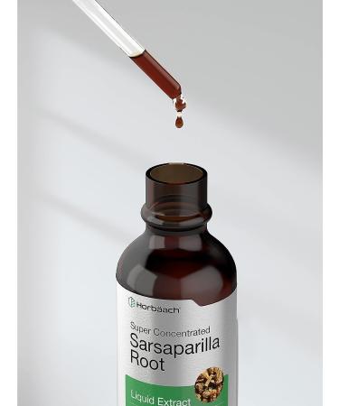 Sarsaparilla Root Liquid Extract - 2 fl oz | Alcohol-Free, Vegetarian, Non-GMO & Gluten-Free | Horbaach - Buy Online on GoSupps.com