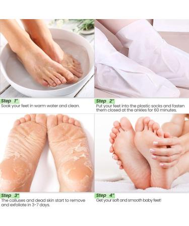 Tea Tree Foot Peel Mask - Exfoliating Treatment for Callused and Cracked Heels - 2 Pack - Buy Online on GoSupps.com