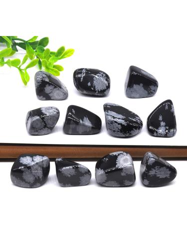 Natural Crystals Snowflake Obsidian Stones Tumbled Bulk Specime DIY Home Aquarium Decoration Gift - Buy Online on GoSupps.com