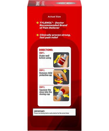 Tylenol Liquid Oral Suspension - Dye-Free Cherry Flavor 8 fl. oz - Pain & Fever Relief for Children & Adults - Buy Online on GoSupps.com