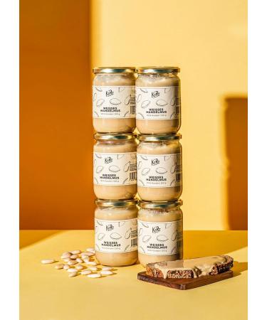 KoRo Almond Butter White 6x500g - 100% Vegan Nut Butter No Additives International Shipping - Buy Online on GoSupps.com