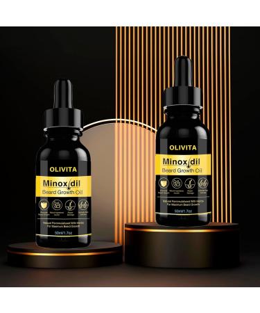 HJZWTS 5% Minoxidil Beard & Hair Growth Serum Kit for Men - Biotin & Caffeine - Thicker Fuller Growth | Unscented | 1.7oz - Buy Online on GoSupps.com