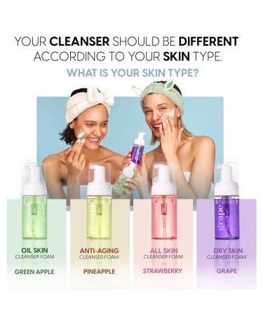 Angel Natural Facial Cleanser Foam - Sensitive Skin Deep Pore Cleansing Non-Drying Korean Skincare 100ml - Buy Online on GoSupps.com