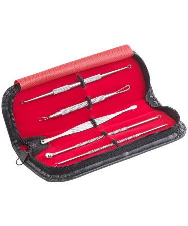 Pearl Blackhead Remover - 5-Piece Stainless Steel Set with Storage Bag | Professional Comedone Squeeze Tool for Effective Blackhead Removal - Buy Online on GoSupps.com