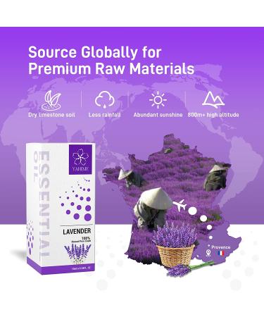 ASAKUKI Lavender Essential Oil - 10ml Natural Therapeutic Grade Oil for Diffuser, Home, Candle & Soap Making, Skin & Hair Care | YAHIME Infinite Series - Buy Online on GoSupps.com