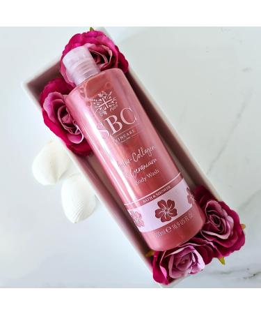 SBC Skincare Hydra-Collagen & Geranium Body Wash 500ml - Indulgent Collagen Bubble Bath or Shower Gel - Buy Online on GoSupps.com