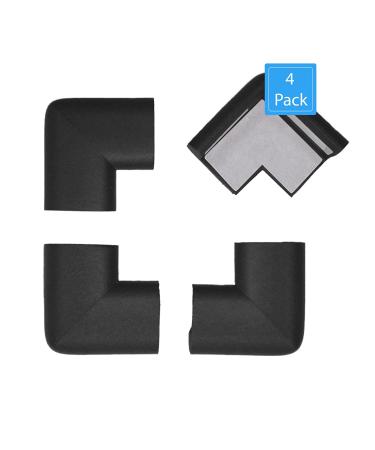 KidKusion 4-Piece Safety Corner Cushion - Black - Made in USA - Child Safety Corner Guard for Home Furniture - Baby Proof Table Protector - 4 Pack - Buy Online on GoSupps.com