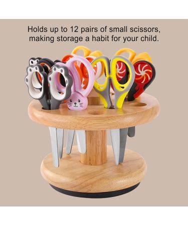 Novent Scissors Holder for Stylist Salon Scissors Holder - Wooden Rotatable Hair Scissors Holder Salon Scissors Holder 12 Hole Barber Scissors Storage Desktop Organizer Storage Box for Hairdressing - Buy Online on GoSupps.com