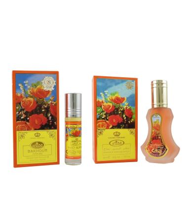 Al Rehab Bakhour 2-Piece Set for Unisex (1.18 Oz Eau De Parfum Spray + 0.20 Oz Concentrated Perfume Rollerball) - Buy Online on GoSupps.com