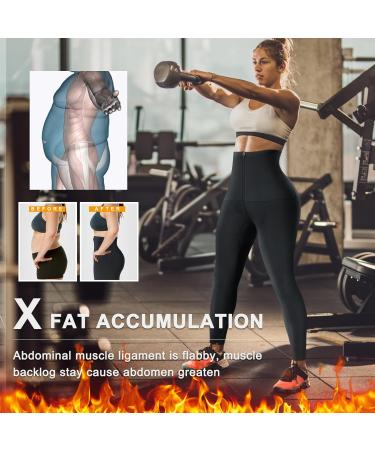 Bingrong Sauna Sports Pants for Women - High Waist Weight Loss Jogging & Training Leggings - Thermo Black Sweat Pants XL - Buy Online on GoSupps.com