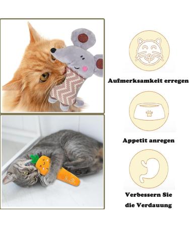 Buy Cezkfh Catnip Toys - 4 Pack Valerian Cat Chew Pillows for Scratching & Play - Perfect for Cats - Buy Online on GoSupps.com