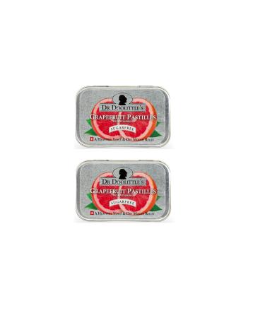 Dr. Doolittle s Sugar Free Pastilles with Stevia for Voice and Throat Grapefruit Flavor 2.12 Ounce Tin approximately 25 Count Package 2 Pack